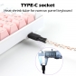 Dropshipping 3.8ft RGB Light-Emitting Type C USB Cable for Mechanical Gaming Keyboard GX16 Aviator Connector Luminous Cord